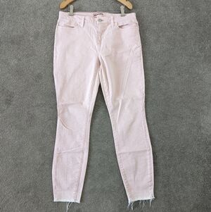 Tommy Hilfiger Women's Pink Raw Hem Skinny Jeans Size 10 Denim Barbie Barbiecore